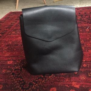 Zara minimal black backpack